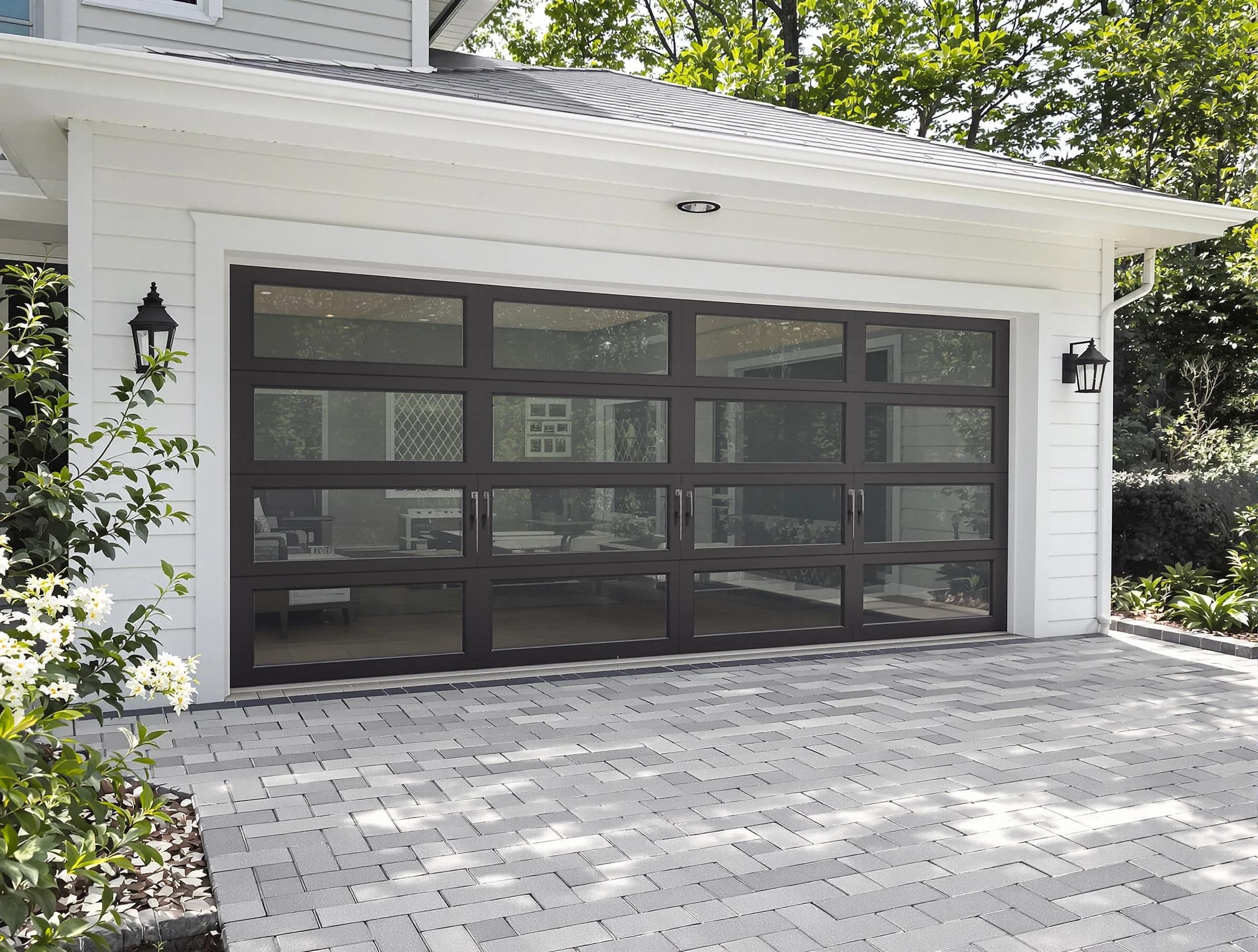 Magna Garage Door Repair design specialist presenting custom garage door options to Magna homeowner