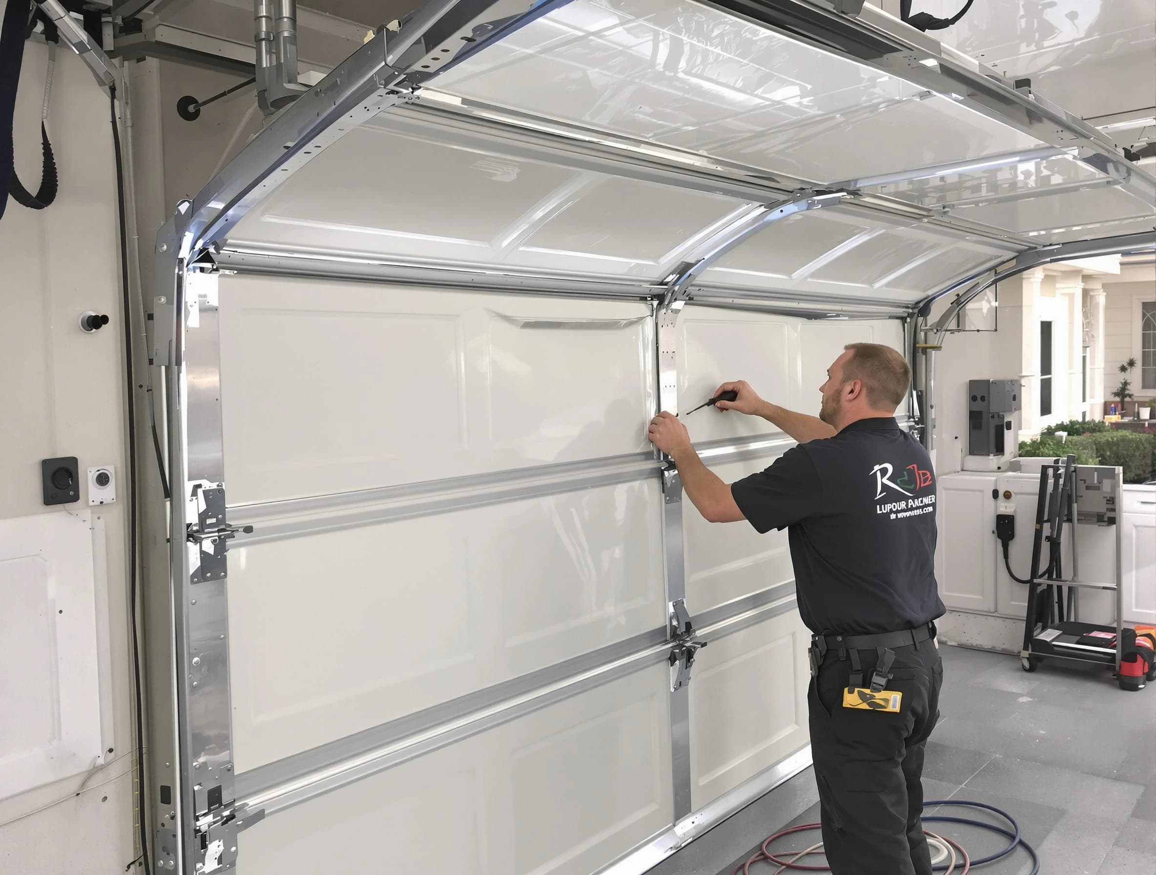 Magna Garage Door Repair professional performing panel repair in Magna