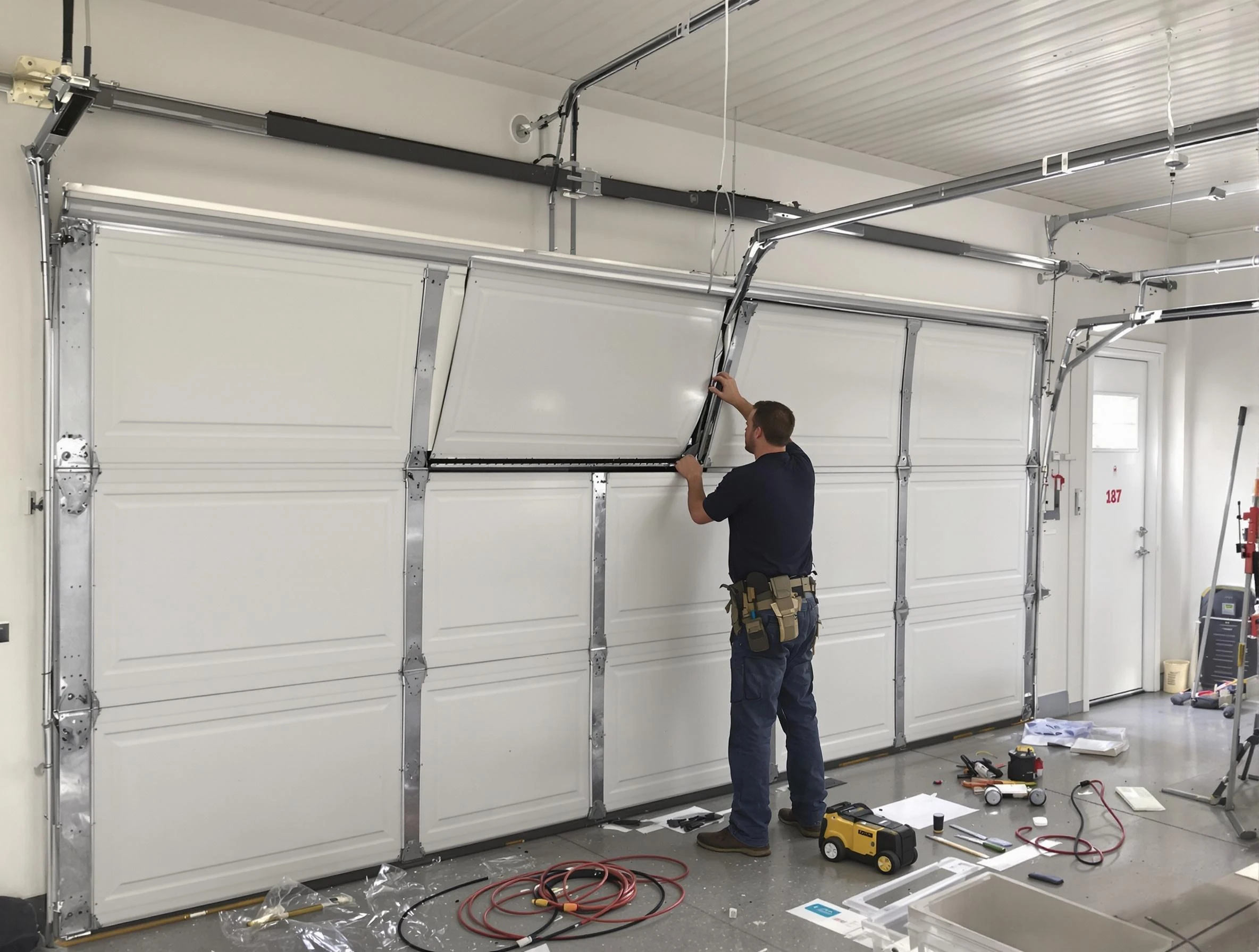 Garage Door Section Replacement in Magna